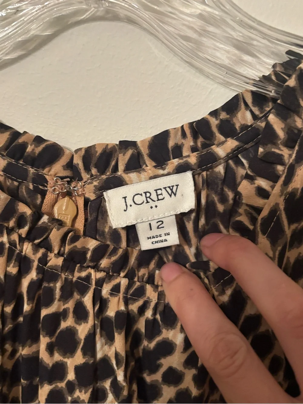J. Crew Leopard Print Long Sleeve Midi Dress - Brown & Black